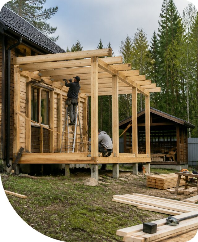 Строительство пристроек и построек на участке в Печоре
